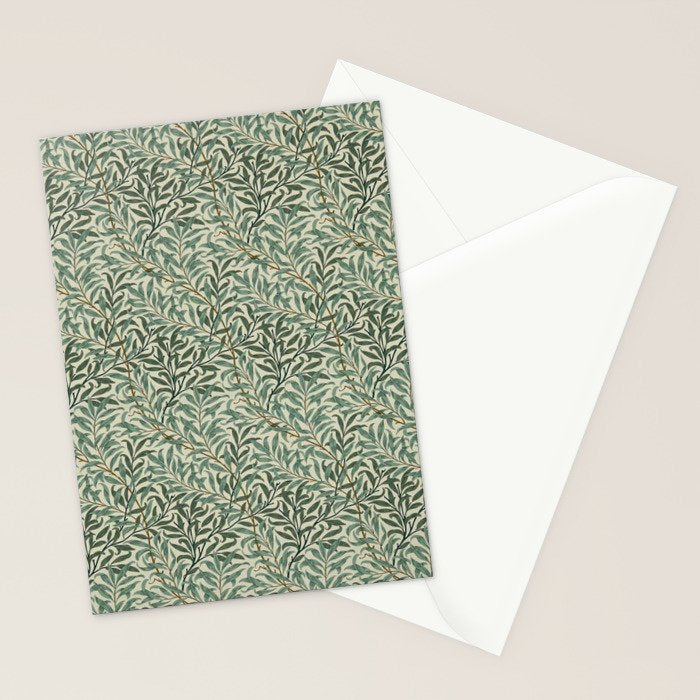 William Morris Willow Bough Cream Green Stationery Card Gallery Image 2