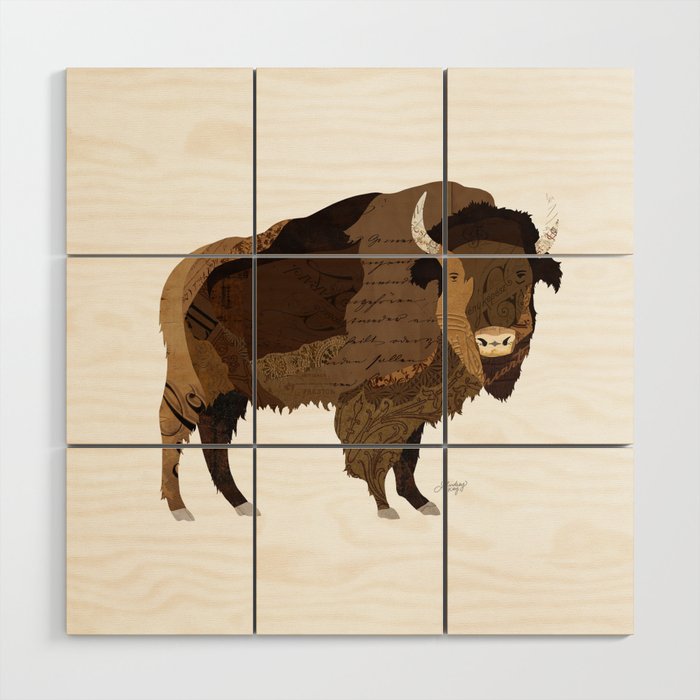 Buffalo Collage Wood Wall Art Gallery Image 1
