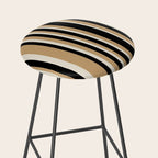 Classic Stripes VII - Neutral Vintage Stool Gallery Image 2