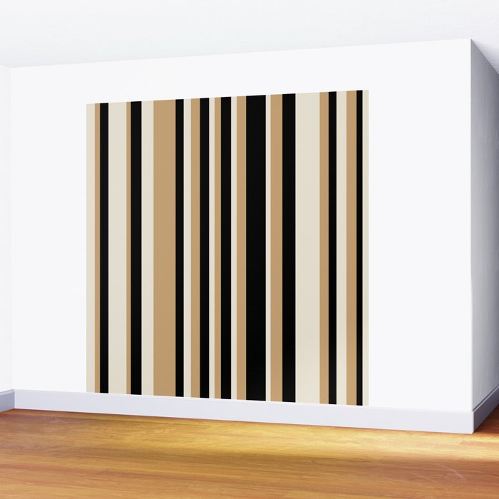 Classic Stripes VII - Neutral Vintage Wall Mural Gallery Image 2