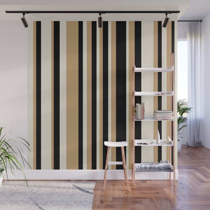 Classic Stripes VII - Neutral Vintage Wall Mural Gallery Image 1