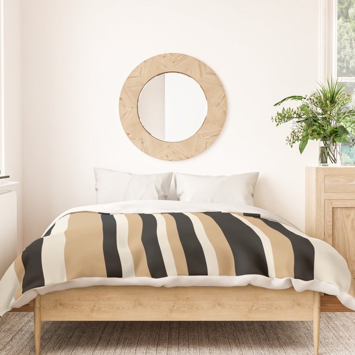 Classic Stripes VII - Neutral Vintage Duvet Cover Gallery Image 3