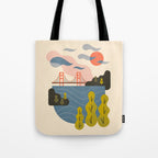 Bay Sunset Tote Bag Gallery Image 1