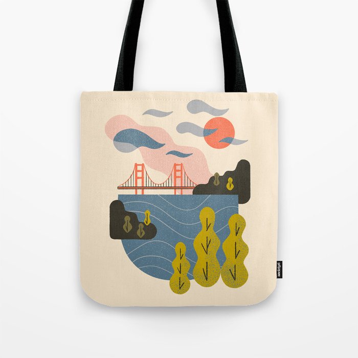 Bay Sunset Tote Bag Gallery Image 1