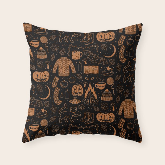 Autumn Nights: Halloween Throw Pillow Gallery Image 6