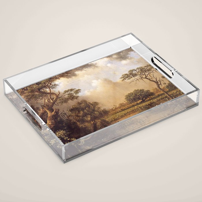 The Great Florida Marsh 1886 By Martin Johnson Heade | Reproduction Acrylic Tray Gallery Image 1