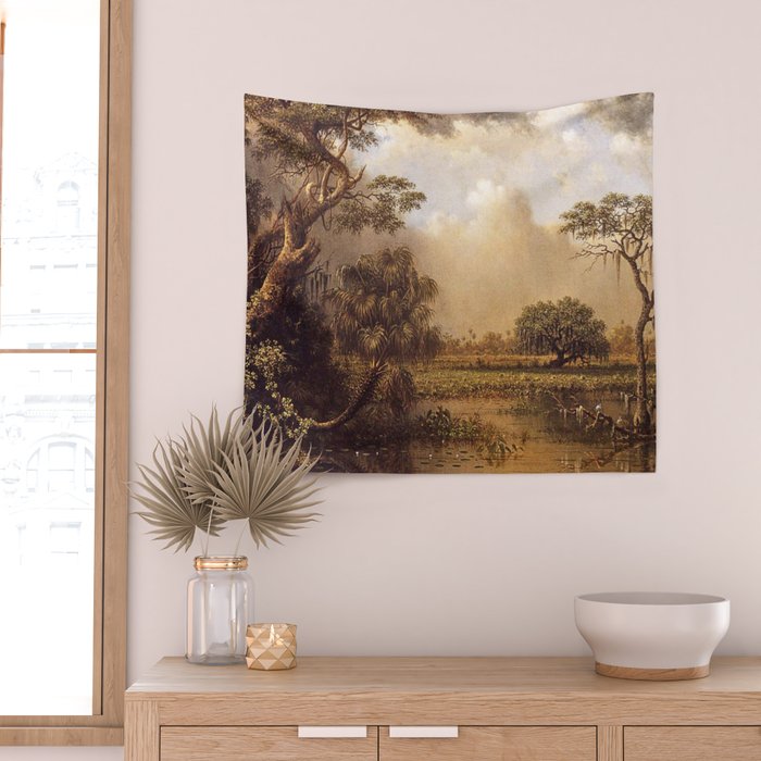 The Great Florida Marsh 1886 By Martin Johnson Heade | Reproduction Wall Tapestry Gallery Image 2