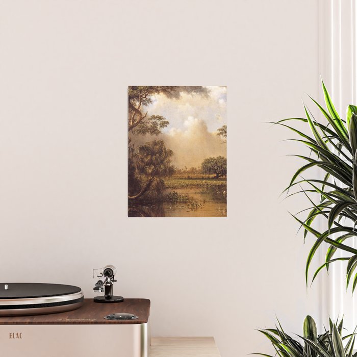 The Great Florida Marsh 1886 By Martin Johnson Heade | Reproduction Poster Gallery Image 2