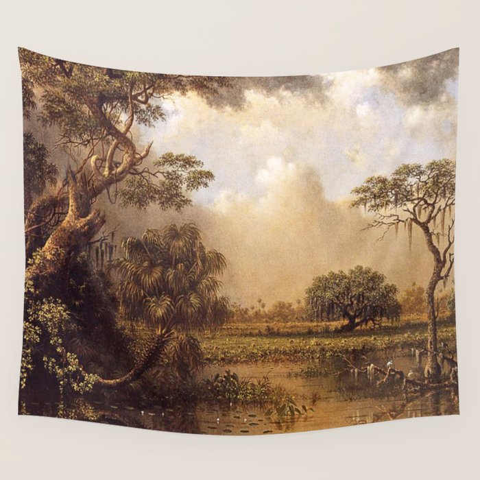 The Great Florida Marsh 1886 By Martin Johnson Heade | Reproduction Wall Tapestry Gallery Image 4