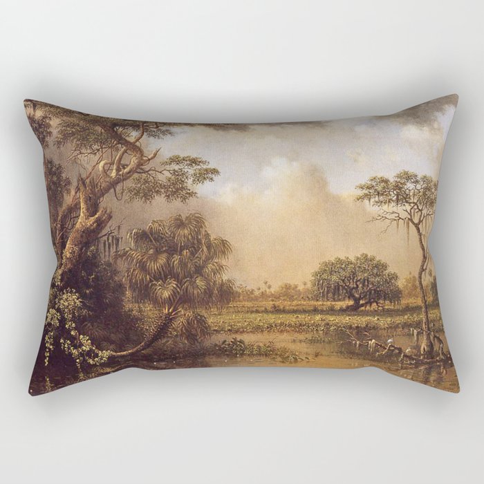 The Great Florida Marsh 1886 By Martin Johnson Heade | Reproduction Rectangular Pillow Gallery Image 2