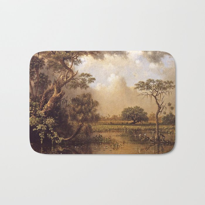 The Great Florida Marsh 1886 By Martin Johnson Heade | Reproduction Bath Mat Gallery Image 1