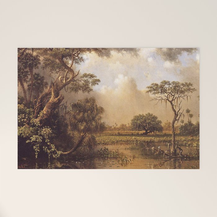 The Great Florida Marsh 1886 By Martin Johnson Heade | Reproduction Welcome Mat Gallery Image 1