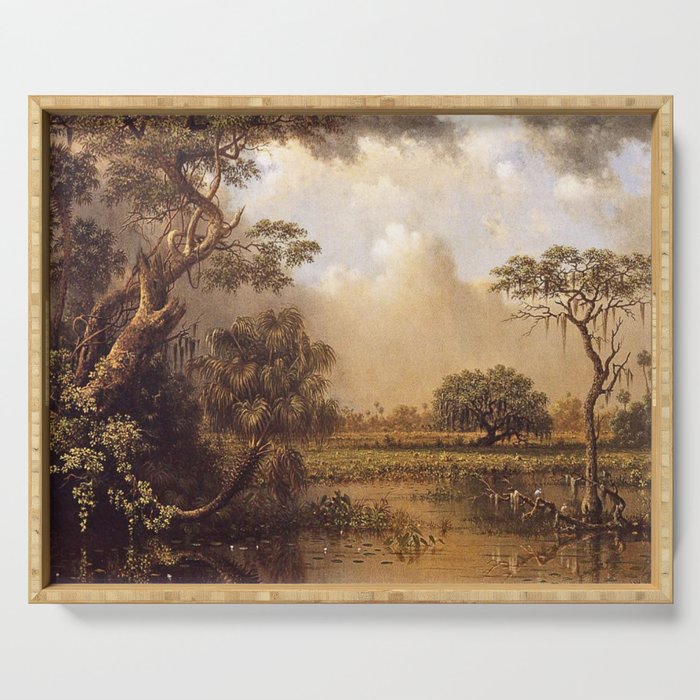 The Great Florida Marsh 1886 By Martin Johnson Heade | Reproduction Serving Tray Gallery Image 1