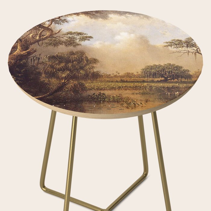 The Great Florida Marsh 1886 By Martin Johnson Heade | Reproduction Side Table Gallery Image 2