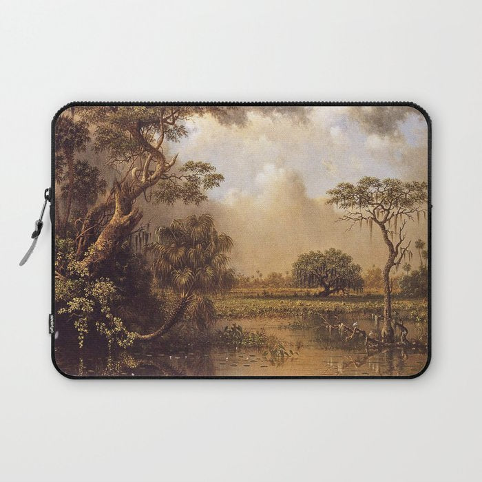 The Great Florida Marsh 1886 By Martin Johnson Heade | Reproduction Laptop Sleeve Gallery Image 1