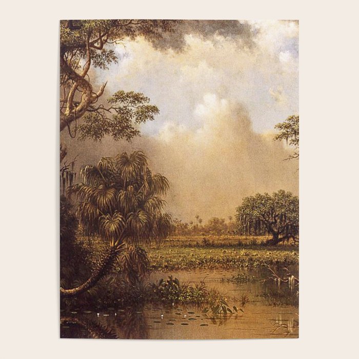 The Great Florida Marsh 1886 By Martin Johnson Heade | Reproduction Poster Gallery Image 4