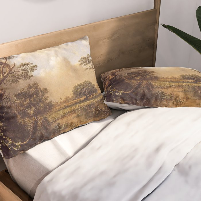 The Great Florida Marsh 1886 By Martin Johnson Heade | Reproduction Pillow Sham Gallery Image 2