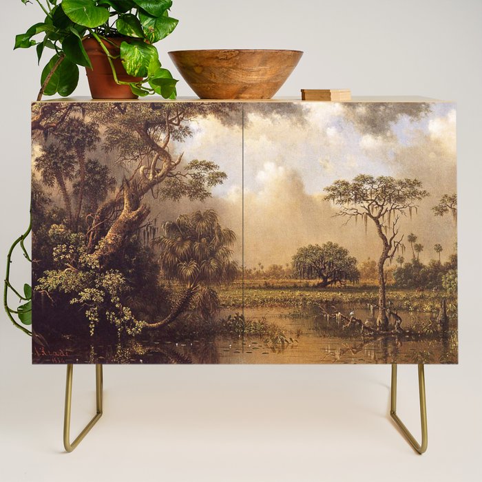 The Great Florida Marsh 1886 By Martin Johnson Heade | Reproduction Credenza Gallery Image 1