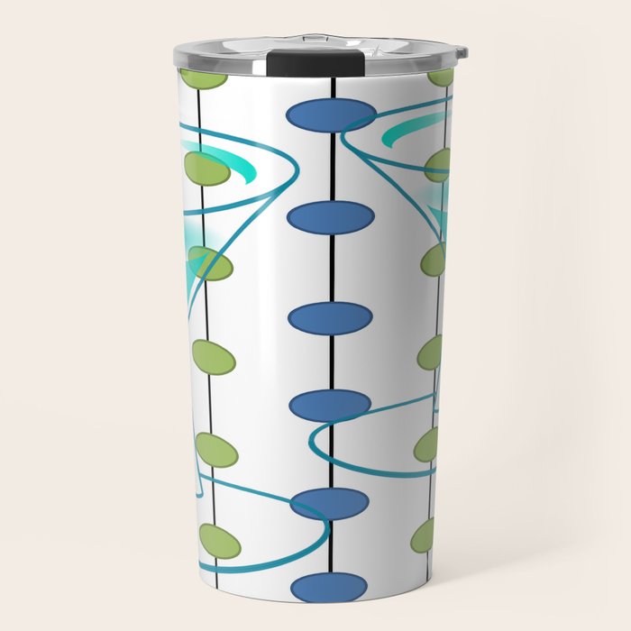 Mid-Century Modern Atomic Art Cocktails 1.0 Travel Mug Gallery Image 1