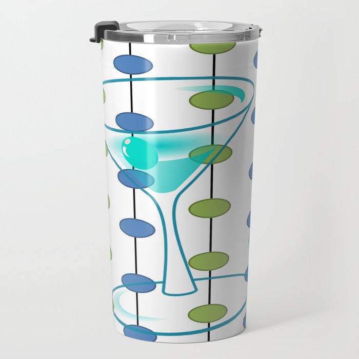 Mid-Century Modern Atomic Art Cocktails 1.0 Travel Mug Gallery Image 3