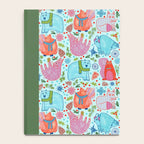 Winter Forest Woodland Animals in Arctic Blue Notebook Gallery Image 4