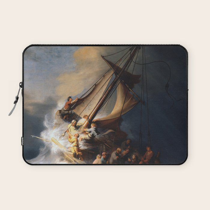 Stolen Painting - The Storm on the Sea of Galilee by Rembrandt Laptop Sleeve Gallery Image 1