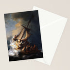 Stolen Painting - The Storm on the Sea of Galilee by Rembrandt Stationery Card Gallery Image 2