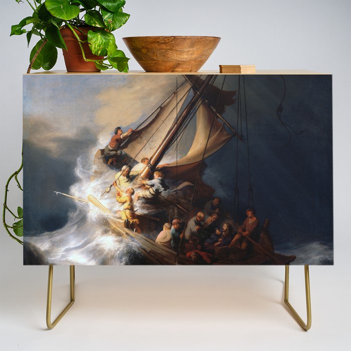Stolen Painting - The Storm on the Sea of Galilee by Rembrandt Credenza Gallery Image 1
