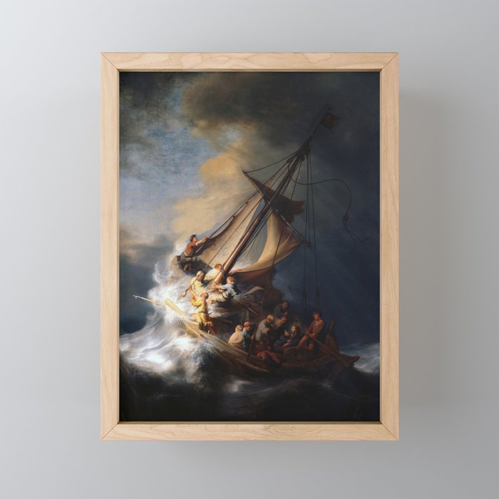 Stolen Painting - The Storm on the Sea of Galilee by Rembrandt Mini Art Print Gallery Image 1