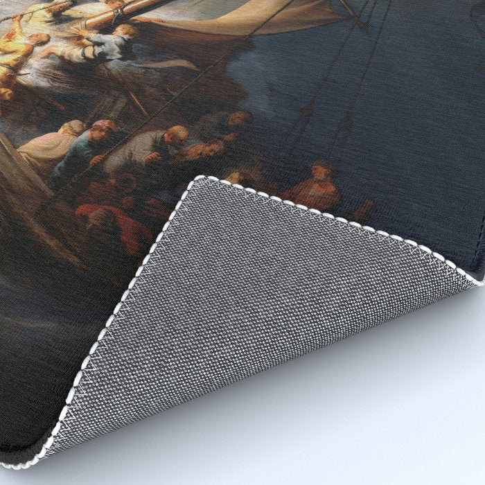 Stolen Painting - The Storm on the Sea of Galilee by Rembrandt Rug Gallery Image 4