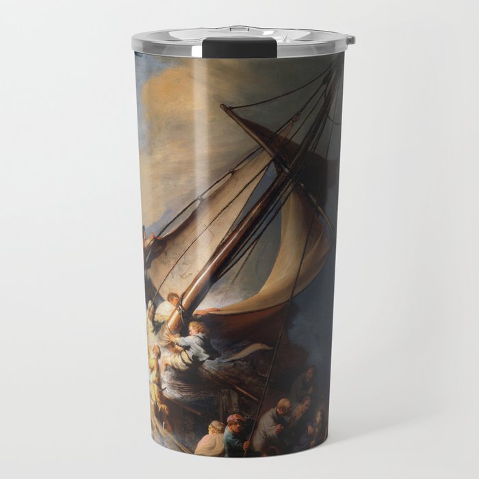 Stolen Painting - The Storm on the Sea of Galilee by Rembrandt Travel Mug Gallery Image 1