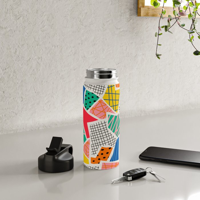 Color Patchwork: Bauhaus Edition Water Bottle Gallery Image 4