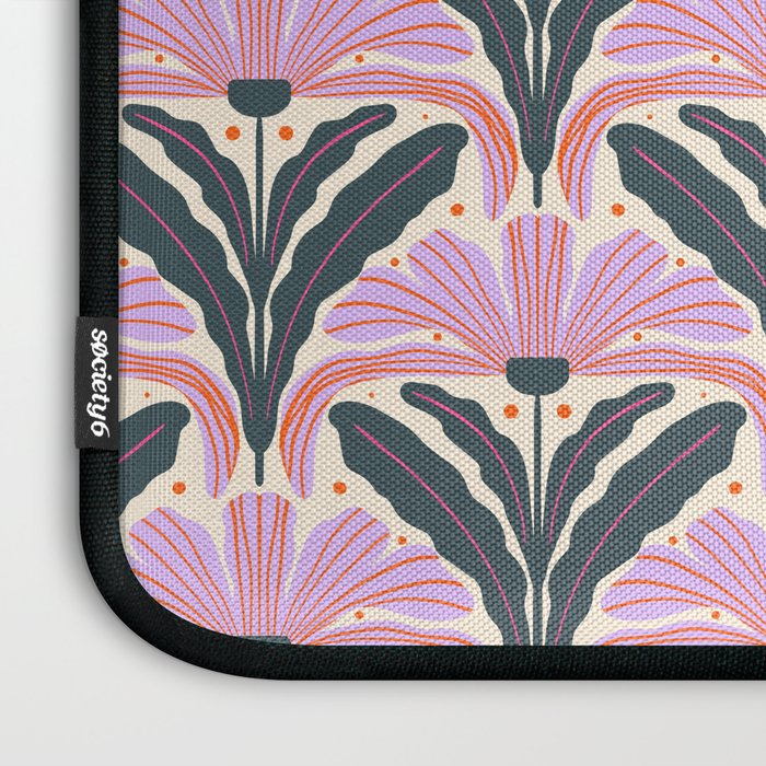 Modern flowers - violet and green Laptop Sleeve Gallery Image 3