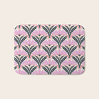 Modern flowers - violet and green Bath Mat Gallery Image 1