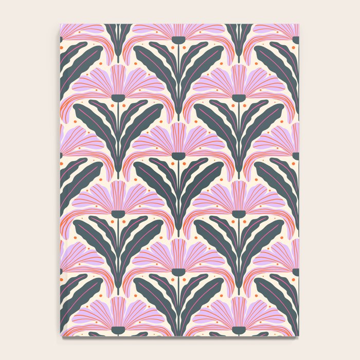 Modern flowers - violet and green Notebook Gallery Image 4