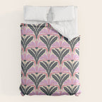 Modern flowers - violet and green Comforter Gallery Image 6