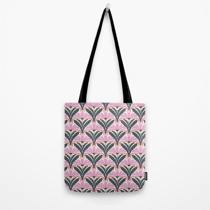 Modern flowers - violet and green Tote Bag Gallery Image 2