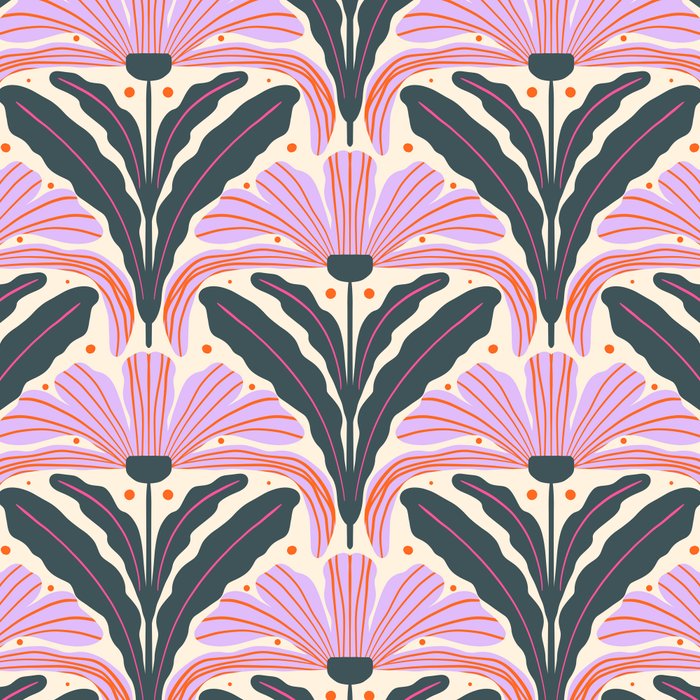 Modern flowers - violet and green Coffee Mug Gallery Image 2