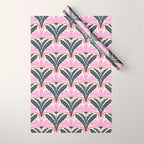 Modern flowers - violet and green Wrapping Paper Gallery Image 1