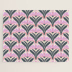 Modern flowers - violet and green Jigsaw Puzzle Gallery Image 1