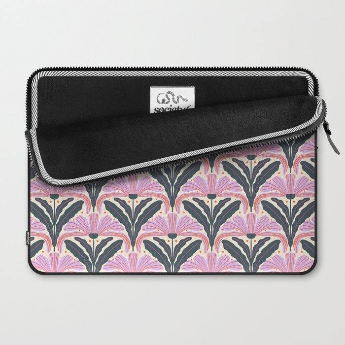 Modern flowers - violet and green Laptop Sleeve Gallery Image 2