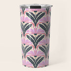 Modern flowers - violet and green Travel Mug Gallery Image 1
