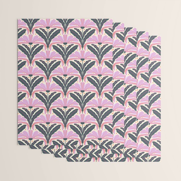 Modern flowers - violet and green Wrapping Paper Gallery Image 3