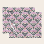 Modern flowers - violet and green Placemat Gallery Image 1