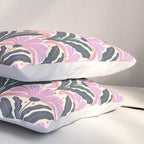 Modern flowers - violet and green Pillow Sham Gallery Image 3