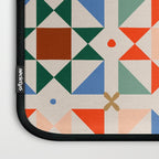 Modern Quilt Block Geometric Pattern Folk Art Patchwork Design in Bold Colors Laptop Sleeve Gallery Image 3