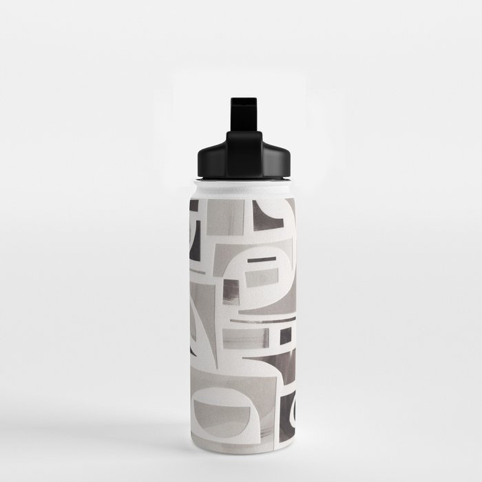 Monochrome Collage Water Bottle Gallery Image 2