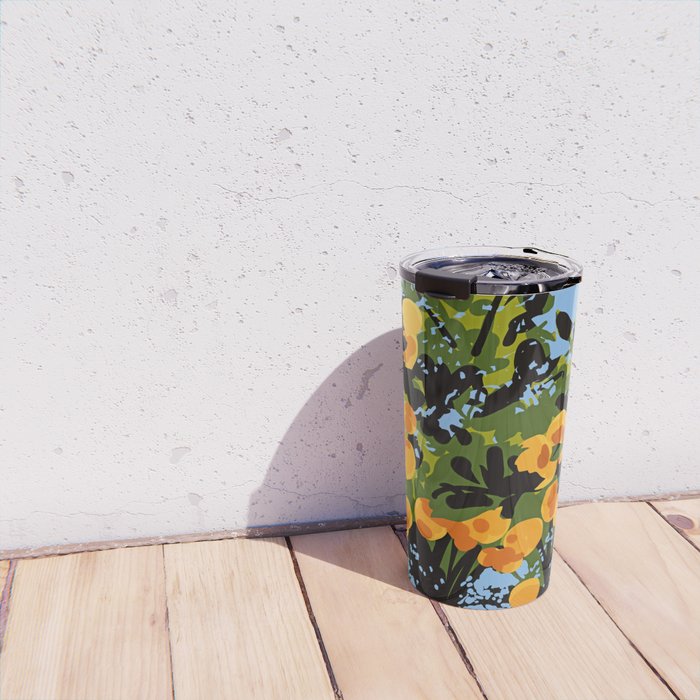 No matter what happens in the outside world, as long as you have faith in yourself, no darkness can touch you #painting Travel Mug Gallery Image 4