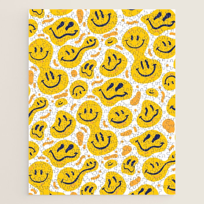 Yellow Dripping Smiley Faces Jigsaw Puzzle Gallery Image 1