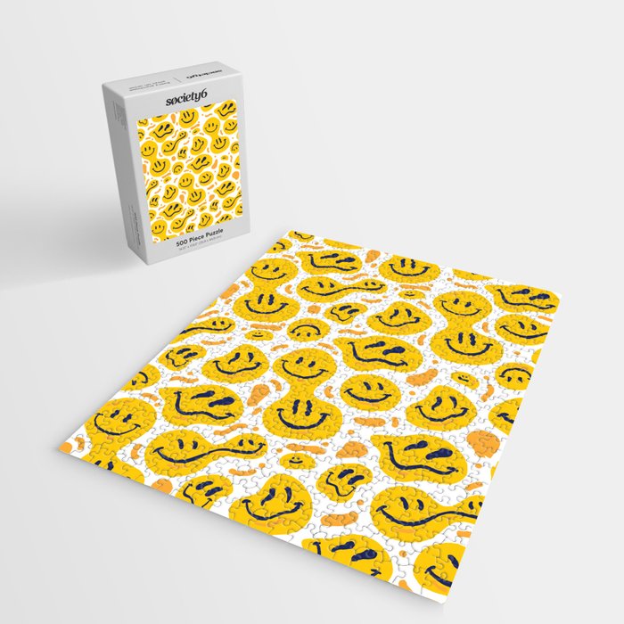 Yellow Dripping Smiley Faces Jigsaw Puzzle Gallery Image 2